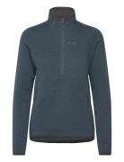 Kamphaug Knitted W Half Zip Sport Sweatshirts & Hoodies Fleeces & Midlayers Blue Bergans