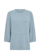 Sc-Biara Tops Blouses Long-sleeved Blue Soyaconcept