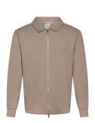 Slhemanuel Soft Full Zip Sweat Noos Tops Sweatshirts & Hoodies Sweatshirts Beige Selected Homme