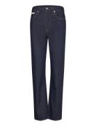 High Rise Straight Bottoms Jeans Straight-regular Navy Calvin Klein Jeans