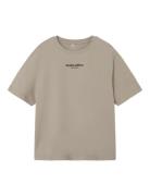 Nkmbrody Ss Nreg Top Noos Tops T-Kortærmet Skjorte Beige Name It