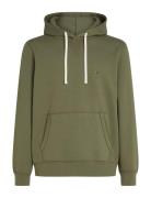 Essential Fleece Hoody Tops Sweatshirts & Hoodies Hoodies Green Tommy Hilfiger