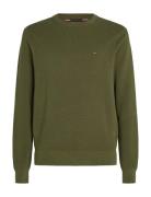 Essential Structure Crew Neck Tops Knitwear Round Necks Green Tommy Hilfiger