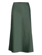 Yaspella Hw Midi Skirt S. Noos Knælang Nederdel Green YAS