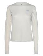 Athletics Long Sleeve Sport T-shirts & Tops Long-sleeved Cream New Balance