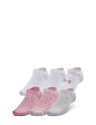 Ua Essential No Show 6Pk Sport Socks Footies-ankle Socks Pink Under Armour