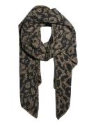 Pcpyron Long Animal Scarf Noos Bc Accessories Scarves Winter Scarves Brown Pieces