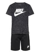 B Nsw Club Ssnl Short Set / B Nsw Club Ssnl Short Set Sets Sets With Short-sleeved T-shirt Black Nike