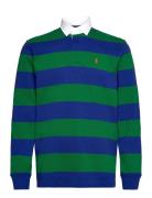 The Iconic Rugby Shirt Tops Polos Long-sleeved Multi/patterned Polo Ralph Lauren