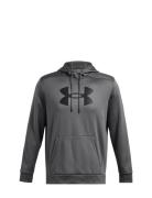 Ua Armour Fleece Big Logo Hd Tops Sweatshirts & Hoodies Hoodies Grey Under Armour