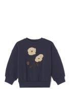 Flos Navy Sweatshirt Tops Sweatshirts & Hoodies Sweatshirts Navy Garbo&Friends