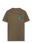 Tnlogan S_S Tee Tops T-Kortærmet Skjorte Khaki Green The New