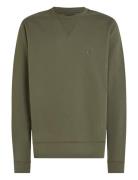 Essential Fleece Crewneck Tops Sweatshirts & Hoodies Sweatshirts Green Tommy Hilfiger