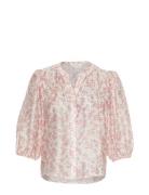 Mschisadora 3/4 Shirt Aop Tops Blouses Long-sleeved Pink MSCH Copenhagen