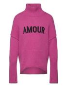 Polo Neck Sweater Or Jumper Tops Knitwear Pullovers Pink Zadig & Voltaire Kids