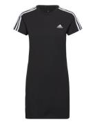 Essentials 3-Stripes Single Jersey Fitted Tee Dress Sport Short Dress Black Adidas Sportswear