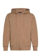 Reg Shield Full Zip Hoodie Tops Sweatshirts & Hoodies Hoodies Brown GANT