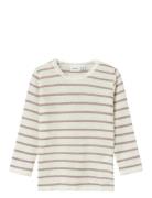 Nmfwang Wool Needle Ls Top Noos Tops T-shirts Long-sleeved T-Skjorte Cream Name It