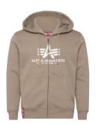 Basic Zip Hoody Designers Sweatshirts & Hoodies Hoodies Beige Alpha Industries