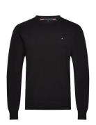 Essential Structure Crew Neck Tops Knitwear Round Necks Black Tommy Hilfiger