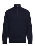 Luxury Jersey Quarter-Zip Pullover Tops Sweatshirts & Hoodies Sweatshirts Navy Polo Ralph Lauren