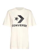 Standard Fit Center Front Large Logo Star Chev Ss Tee Sport T-Kortærmet Skjorte Cream Converse