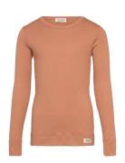 Plain Tee Ls Tops T-shirts Long-sleeved T-Skjorte Orange MarMar Copenhagen