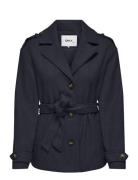 Onlnancy Life Short Trench Coat Cc Otw Uldjakke Jakke Navy ONLY