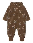 Wholesuit Teddy W. Lining Outerwear Fleece Outerwear Fleece Suits Brown Minymo