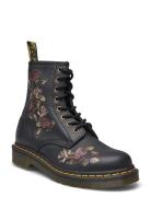 1460 Black Decayed Roses Classic Tumbled Nappa Shoes Boots Ankle Boots Laced Boots Black Dr. Martens