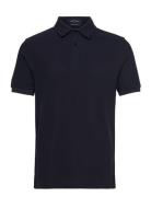 Open Waffle Polo Shirt Tops Knitwear Short Sleeve Knitted Polos Navy Fred Perry