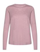 Soft Texture Long Sleeve Sport T-shirts & Tops Long-sleeved Pink Casall