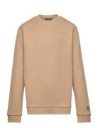 Script Crew Neck Sweatshirt Tops Sweatshirts & Hoodies Sweatshirts Beige Lyle & Scott