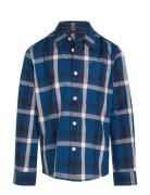 Check Regular Shirt Ls Tops Shirts Long-sleeved Shirts Blue Tommy Hilfiger