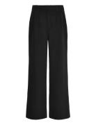 Stretch Crepe Straight Pant Bottoms Trousers Straight Leg Black Calvin Klein Jeans