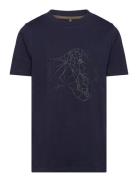 Tnlamaro S_S Tee Tops T-Kortærmet Skjorte Navy The New