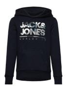 Jjluke Sweat Hood Jnr Tops Sweatshirts & Hoodies Hoodies Navy Jack & J S