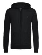 Mode Merino Zip Hood Tops Sweatshirts & Hoodies Hoodies Black AllSaints