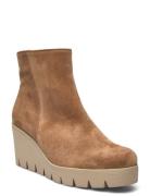 Wedge Ankle Boot Shoes Boots Ankle Boots Ankle Boots With Heel Beige Gabor