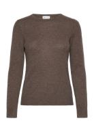 Basic Sweater Loose Tension Tops Knitwear Jumpers Brown Davida Cashmere