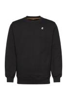 French Terry Fleece Crewneck Pullover Tops Sweatshirts & Hoodies Fleeces & Midlayers Black K-Way