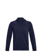 Ua Armour Fleece Fz Hoodie Sport Sweatshirts & Hoodies Hoodies Navy Under Armour