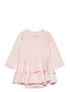 Baby Frilla Dress Dresses & Skirts Dresses Baby Dresses Long-sleeved Baby Dresses Pink Gugguu