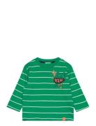 T-Shirt L/S Tops T-shirts Long-sleeved T-Skjorte Green United Colors Of Benetton