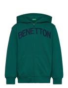 Jacket W/Hood L/S Tops Sweatshirts & Hoodies Hoodies Green United Colors Of Benetton