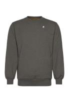 French Terry Fleece Crewneck Pullover Tops Sweatshirts & Hoodies Fleeces & Midlayers Grey K-Way