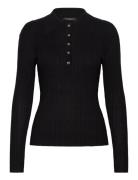 Anem Bbcathrin Knit Blouse Tops T-shirts & Tops Long-sleeved Black Bruuns Bazaar