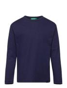 T-Shirt L/S Tops T-shirts Long-sleeved T-Skjorte Navy United Colors Of Benetton