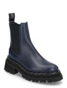 Ride Chelsea Calfskin + Studs Shoes Chelsea Boots Blue Zadig & Voltaire