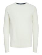 Jjpannel Knit Crew Neck Aw24 Tops Knitwear Round Necks White Jack & J S